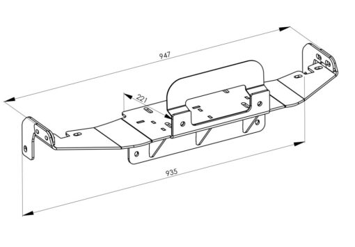 Steeler - Toyota Landcruiser 250 series / Hidden winch mounting plate - Afbeelding 2