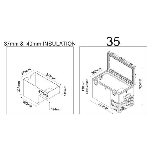 National Luna - NL35 Legacy Smart QC Koelkast & Vriezer 12V - Afbeelding 4